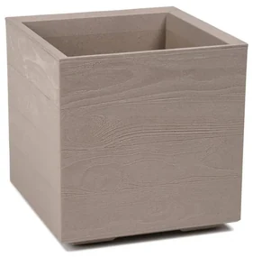 Kvetináč UH 390x390 mm KARO ECO COFFEE DESKA latte výška 394 mm na kolieskach KLC