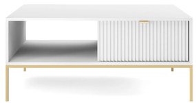Konferenčný stolík Nova 104 cm biely/zlatý