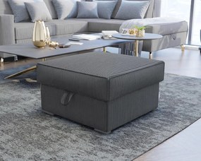 Taburet SMART COSARO XL s úložným priestorom 71x71 cm, tmavosivý