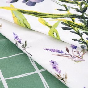 Sada kuchynských utierok LAVENDER naturálna / zelená