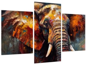 Obraz - Maľba slona (90x60 cm)