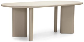 Jídelní oválný stůl Lima 220 cm  tmavě béžový