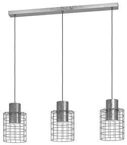 Eglo 43648 - Luster na lanku MILLIGAN 3xE27/40W/230V strieborná