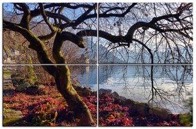 Obraz na plátne - Jeseň pri jazere 1198E (120x80 cm)