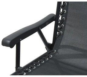 Skladacia záhradná stolička čierna