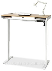 PC stolík Osto 120 (dub biely + biela). Akcia -21%. Vlastná spoľahlivá doprava až k Vám domov. 1109813