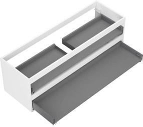 Mexen Box-A, závesná skrinka, 140 cm, 2 zásuvky, biela matná, 91AX0-1400-470-2-01