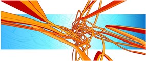 Obraz - Prepletené čiary, abstrakcie (120x50 cm)