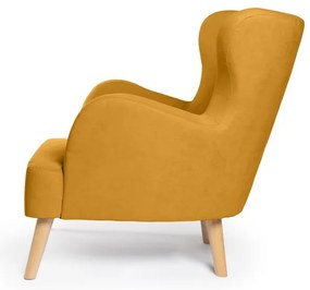 Kreslo ušiak v horčicovej farbe Noemye – Bonami Selection
