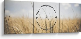 Obraz obilia (s hodinami) (90x30 cm)