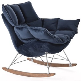 DUKA HOJDACIE KRESLO LIESLIE NAVY BLUE 90X102X85 CM MODRÁ, STRIEBORNÁ 30517