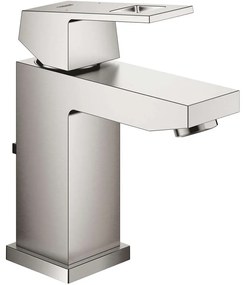 GROHE Eurocube páková umývadlová batéria s odtokovou súpravou s tiahlom, výška výtoku 93 mm, Supersteel, 23127DC0