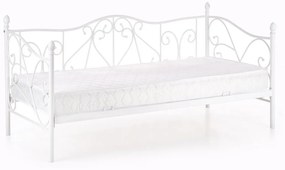 Kovová posteľ Sumatra 90x200 jednolôžko biela