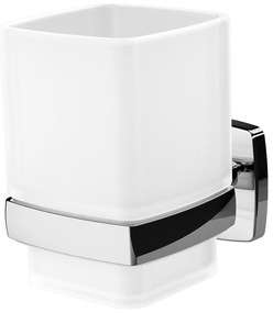 Sklenený pohár na zubné kefky AM.PM Gem AGA34300 nástenný, chróm