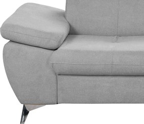 Dvojsedák Gisele, svetlo šedá látka