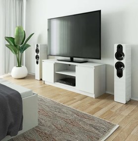 Stolík pod TV RTV 140 2D 1P biely
