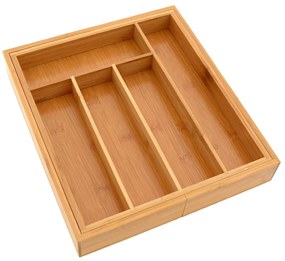 Bambusový příborník do šuplíku KORNEL hnědý