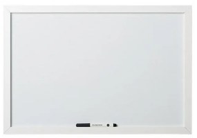 Toptabule.sk MTDR6040BBR Biela magnetická tabuľa v bielom drevenom ráme 100x150cm