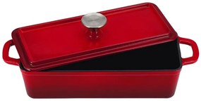Silvercrest®  Liatinový hrniec/forma na chlieb Premium (obdĺžnikový tvar, červená)  (100393138)