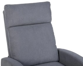 Relaxačné polohovacie TV kreslo SOFI — menčester, sivá
