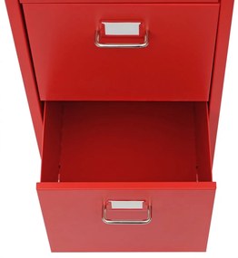 Zásuvková skrinka Boston T851 - 110x28x41cm, 8 zásuviek - červená