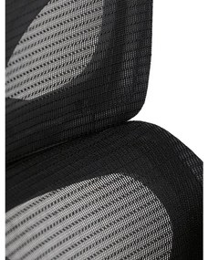 Kancelárska ergonomická stolička GRANT II — sieť, látka, sivá/čierna