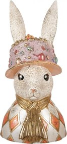 Decorative Figurine Rabbit 26x26x50 Cm Beige Plastic - 26*26*50 cm