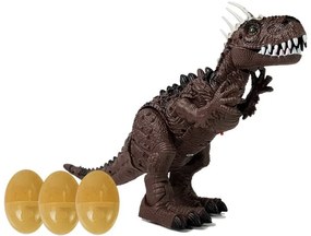 LEAN TOYS Dinosaurus Tyrannosaurus Rex na batérie s vajíčkami - hnedý