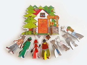 MARIONETINO – Maličká Čiapočka s kozliatkami – bábky 9 ks (výpredaj)