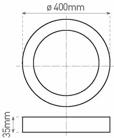 LED Stropné svietidlo FENIX LED/32W/230V 3800K pr. 40 cm