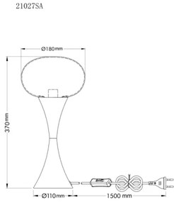 Globo 21027SA - Stolná lampa LULA 1xE14/25W/230V béžová