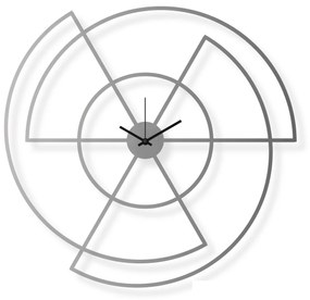 Veľké nástenné hodiny nerezové, 61x63 cm: Radio | atelierDSGN