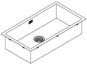 GROHE 31580SD1 - Kuchynský drez K700 864 × 464 mm nerezová oceľ