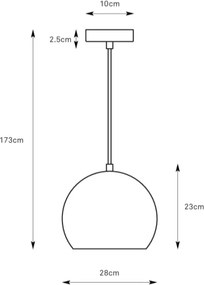 Markslöjd 108988 - Závesný luster POP na lanku 1xE27/40W/230V priemer 28 cm zelený