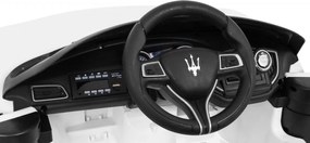 Ramiz Maserati Ghibli batéria pre deti Biela + diaľkové ovládanie
