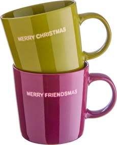 GOOD VIBES Hrnček "Merry Christmas" 400 ml - zelená