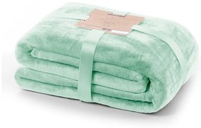 Mätovozelená deka z mikrovlákna DecoKing Mic, 160 x 210 cm