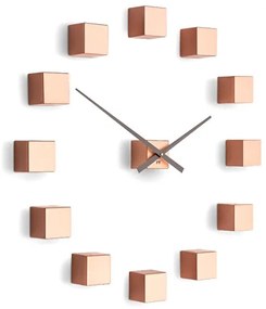 Dizajnové nástenné nalepovacie hodiny Future Time FT3000CO Cubic copper