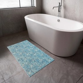 Kúpeľňová penová rohož / predložka PRO-078 Modrá batika - metráž šírka 65 cm