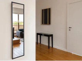 Nástenné zrkadlo Nadine 33,5x125 cm, čierno-zlaté, perlový dekor%