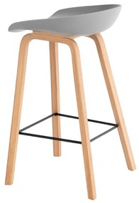 Barová stolička rieno 66 cm sivá MUZZA