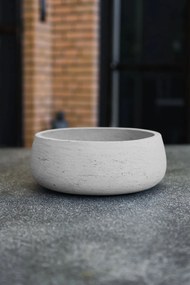 Dekoračná miska PERA, sklolaminát, Ø 27 cm, béžová