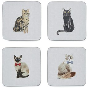 Súprava 4 modrých podnosov Cooksmart ® Curious Cats