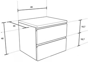 NOČNÝ STOLÍK NOE DUB MASÍV