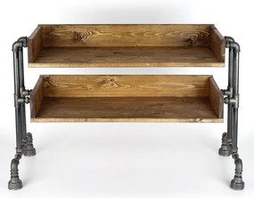 Stojan na topánky BORU 50x90 cm čierna/smrek