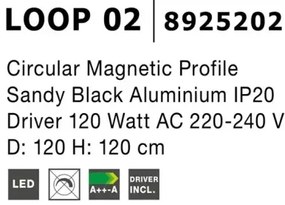 Dizajnový LED luster Loop 02