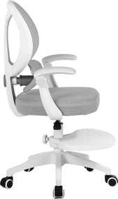 Detská otočná stolička Neoseat JUNI 009 s podnožou — látka, sivá