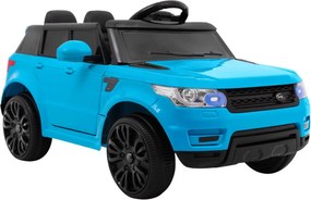 Ramiz Autíčko s batériovým štartom, modré SUV + diaľkové ovládanie + bezpečnostné funkcie