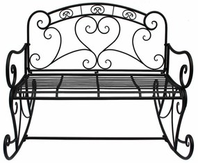 Čierna kovová záhradná lavica Dares - Garden Pleasure