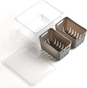 Organizér na ovocie a zeleninu, 2 sitá + 1 nádoba, BOITE